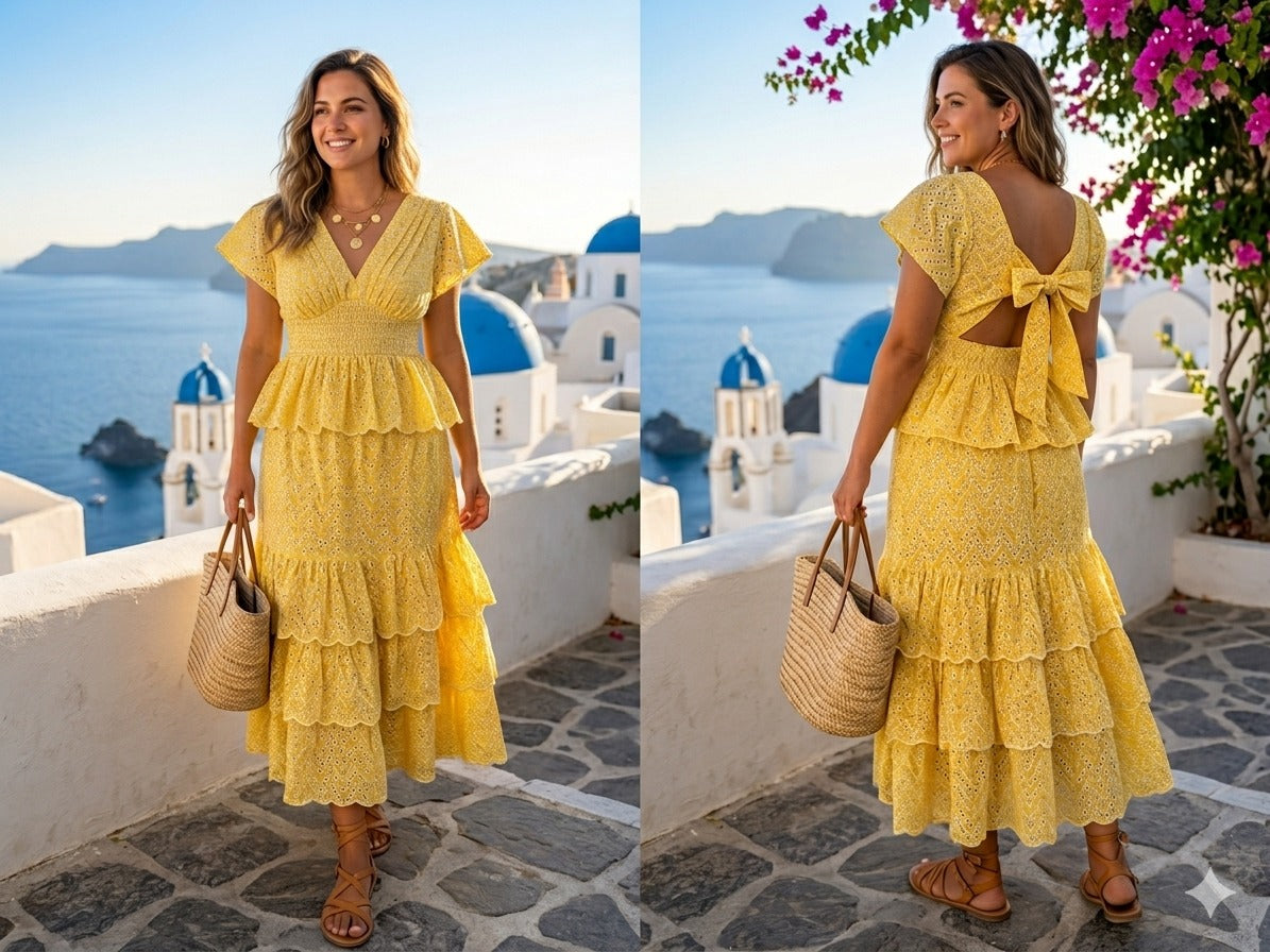 Yellow Cotton Cord Set