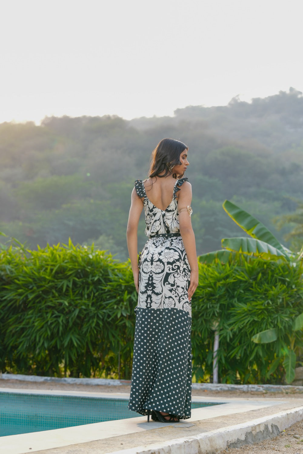 Pool Side Polka Wrap Dress
