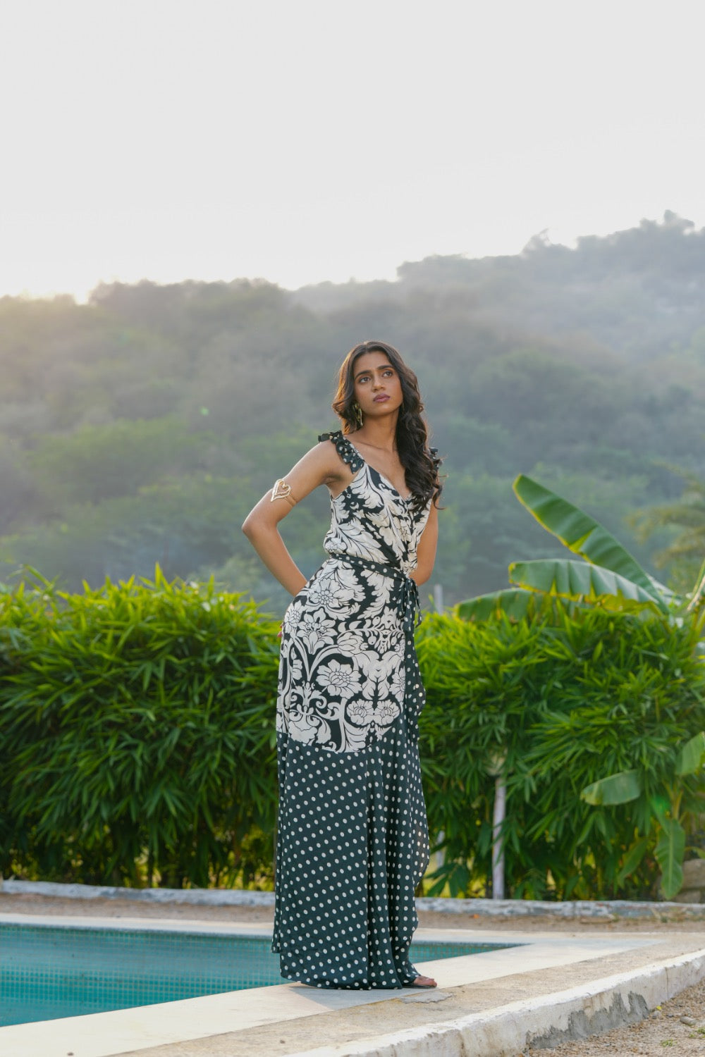 Pool Side Polka Wrap Dress