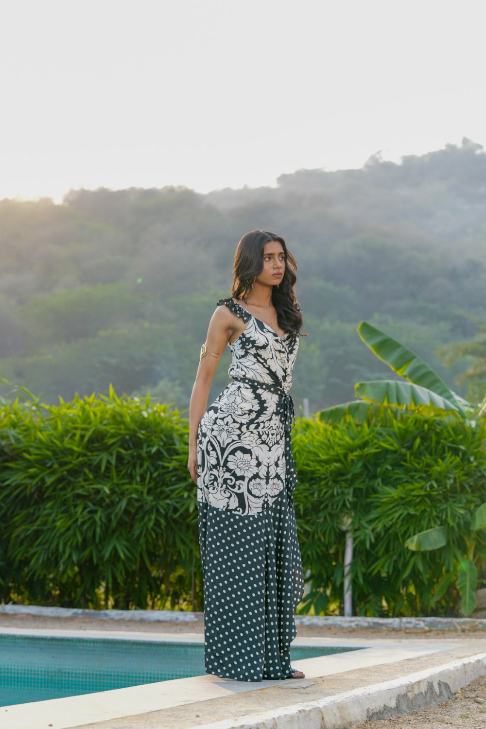 Pool Side Polka Wrap Dress