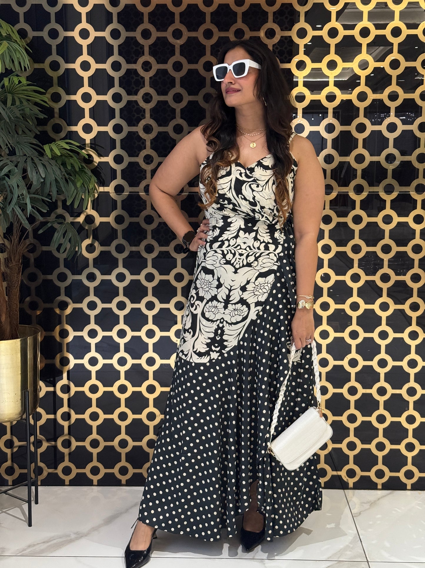 Pool Side Polka Wrap Dress