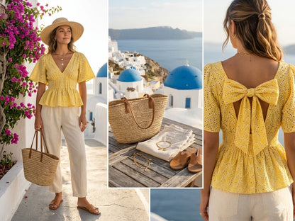 Women’s Cotton Peplum Top